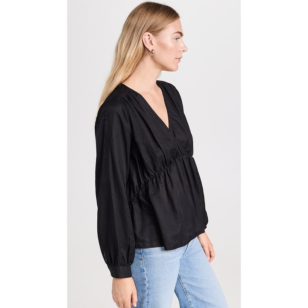 NWOT Xirena Delia Cotton‎ Silk Blend Boho Minimalist Blouse Top Shirt XS